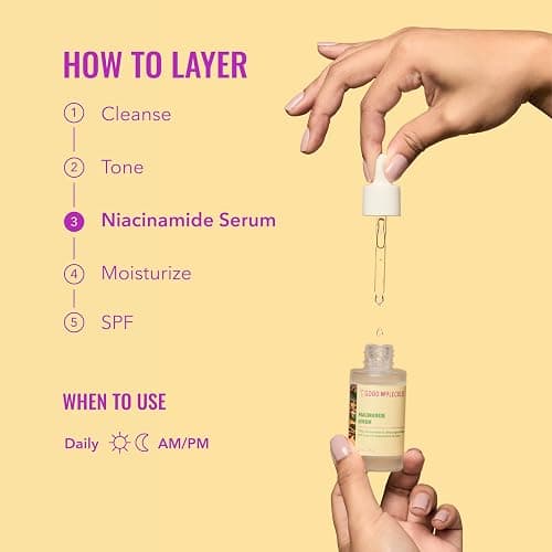 Good Molecules Niacinamide Serum – 10% Niacinamide to Target Blemishes, Nourishment, and Skin Tone – Ultra Hydrating & Brightening Skin Care for Face – 75 ml / 2.53 fl oz thumbnail 7