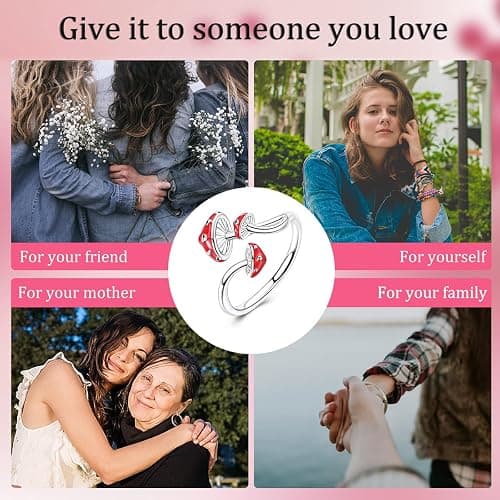 Parmuz 925 Sterling Silver Adjustable Ring for Woman Stackable Open Lucky Ring Eternity Bands Dainty CZ Statement Engagement thumbnail 4