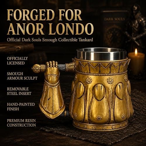 Nemesis Now Dark Souls Smough Tankard 15.5cm, Resin, Gold, Officially Licensed Dark Souls Merch, Dark Souls Trilogy Beer Mug, Stainless Steel Insert, Cast in The Finest Resin, Expertly Hand-Painted thumbnail 4