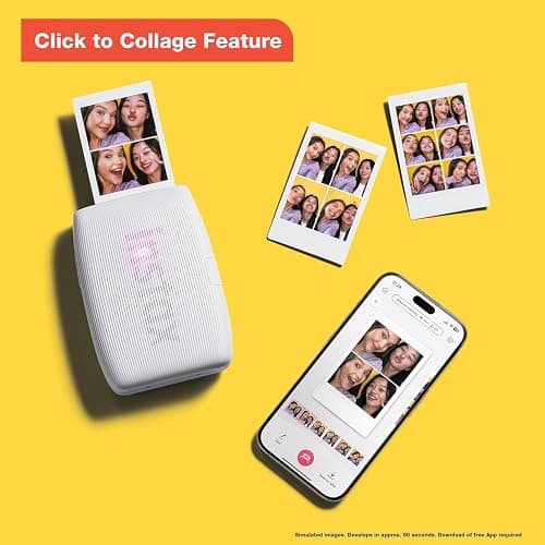 Fujifilm Instax Mini Link 3 Smartphone Printer Sage Green + Fuji Film Value Pack (20 Sheets)+ Shutter Accessories Bundle, Incl. Protective Case, 20 Sticker Frames, USB Type C Cable thumbnail 6