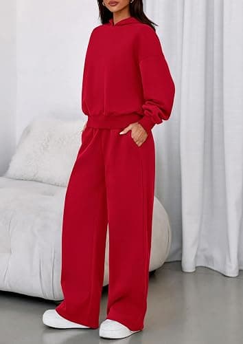 PRETTYGARDEN 2 Piece Lounge Sets for Women Matching Sweatsuits | Oversized Hoodies & Baggy Wide Leg Sweatpants,Casual Sweat Set,Workout Tracksuit,Airport Travel Outfits,Fashion Fall Clothes thumbnail 3