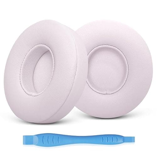 GEVO Ear Pads Replacement for Beats Solo 4 Wireless On-Ear Headphones, Earpads Ear Cushions for Solo 4 with Soft Protein Leather, Stronger Adhesive Backing (Cloud Pink) - Image 1