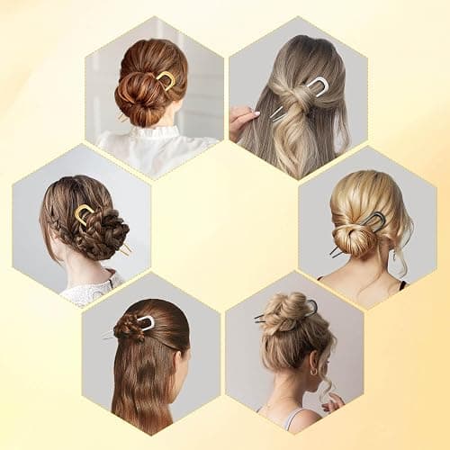 3PCS Metal French Hair Pin-5.5", Elegant & Durable U Shaped Hair Pins for Women, Secure Hold and Comfortable Fit For Dense, Thick & Long, Hairstyle Accessories thumbnail 6