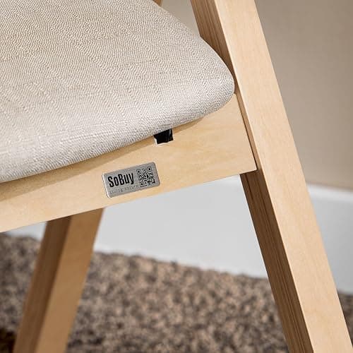 SoBuy Folding Chair Wooden Padded Folding Kitchen Dining Chairs with Backrest & Seat, Compact & Versatile Seating for Office, Dining Room, and Small Spaces Grey FST40-HG thumbnail 9