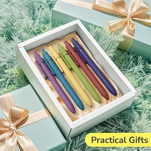 UIXJODO Colorful Pens, 6 Pcs Colored Pens Fine Point Smooth Writing Pen, 0.5mm Colored Ink Gel Pen for Journaling Note Taking Writing, Office School Supplies Gifts for Women (6 Pcs Gold Vintage) thumbnail 7