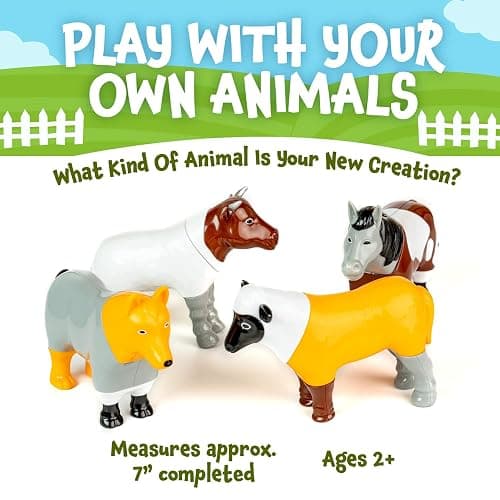 Magnetic Mix or Match Farm Animals Toy Play Set, 16 Pieces thumbnail 6