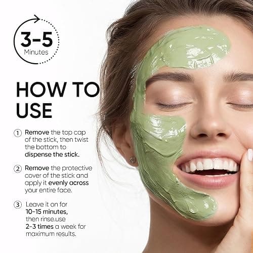 SKINTIFIC Mugwort Clay Stick Mask for Face, Redness Soothing & Breakout Control with Centella and Salicylic Acid, Gentle Exfoliating, Vegan Skincare, Wash-Off Facial Mud Mask thumbnail 7