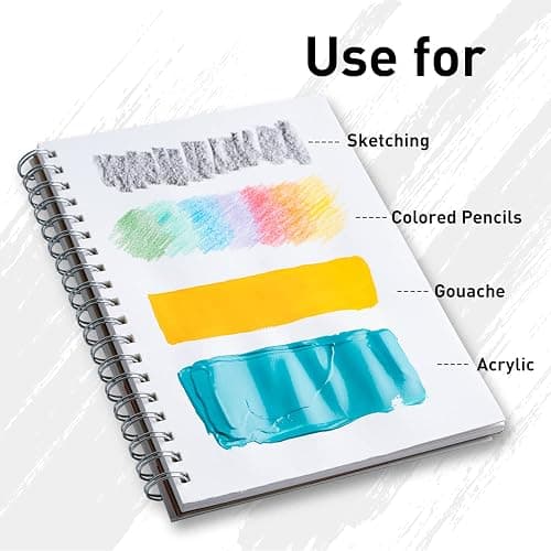 HIMI Gouache Pad 7X10''(98lb/160g) 50 Sheets Mix Paper Pad, Side Wire Bound, Fine Texture, in Gouache Acrylic Art Pad for Sketching, Ink Sketch Book, Art Supplies Drawing Pad Gift （Bird） thumbnail 5