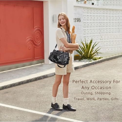 Angel Kiss Purses for Women, Large Shoulder Bag Hobo Tote Purse Mutipocket Faux Leather Satchel Hobo Purse thumbnail 8