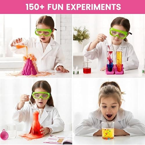 My First Science Kit for Kids Ages 4-5-6-7-8, 150+ Science Experiments Stem Toy Learning & Educational Projects with Chemistry Set, Crystal Growing, Volcano Science Kit thumbnail 6