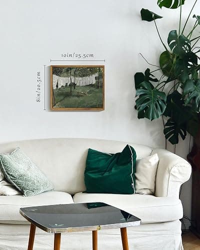 SHENIFY 8x10in Laundry Room Vintage Framed Canvas Wall Art Decor - Natural Framed thumbnail 5