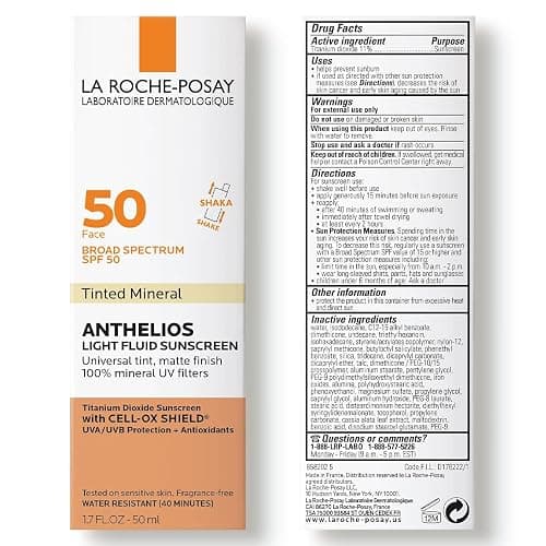 La Roche-Posay Anthelios Tinted Sunscreen SPF 40+, Broad Spectrum SPF + Antioxidants, Titanium Dioxide & Zinc Oxide Sunscreen, 4 Flexible Shades With No White Cast, Oil Free & Oxybenzone Free - 1.7 Fl Oz (Pack of 1) - Tinted thumbnail 2