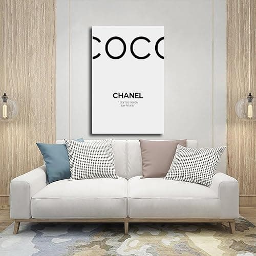 Dehub Black And White Luxury Poster for Home Office Decoration Chic Fashion Canvas Prints for Wall Aesthetic Perfect Gifts for Birthday Party Unframe-style 16x24inch(40x60cm) thumbnail 5