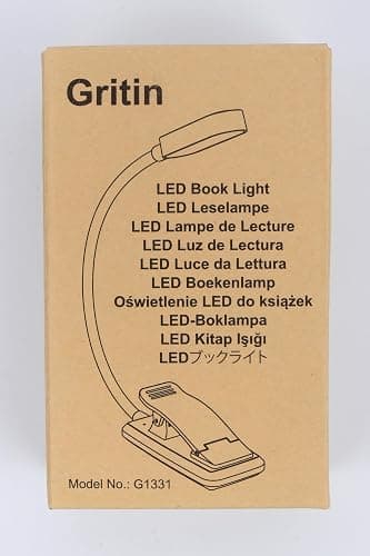 Gritin 16 LED Rechargeable Book Light for Reading in Bed- Eye Caring 3 Color Temperatures, Stepless Dimming Brightness, 80 Hrs Runtime, Lightweight Flexible Clip on Light for Book Lovers thumbnail 9