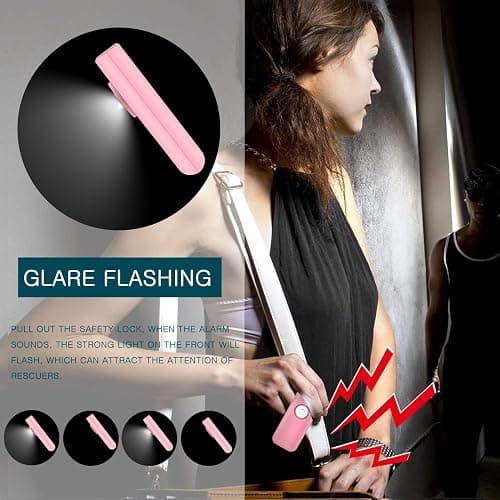 Personal Safety Alarm for Women – Superior Loud Siren & SOS Strobe | Premium Compact & Well-crafted Self Defense Keychain Alarm, College Dorm Essential, Variety of Colors (Pink) thumbnail 8