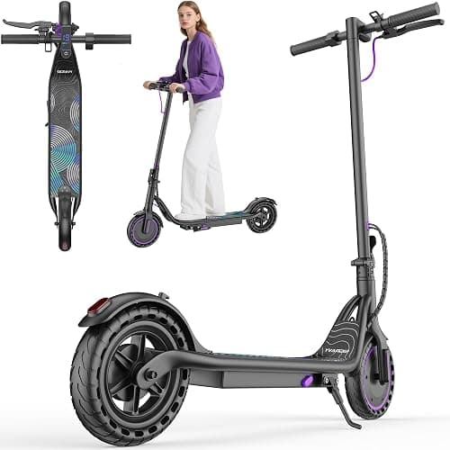 Sigravy Electric Scooter for Adults, Foldable Commuter E Scooter for Teens, 350W Motor, 19 MPH, Up to 21 Miles Range, 8.5" Solid Tires, Cruise Control, Dual Brakes, LED Display - Image 1