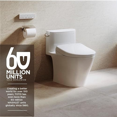TOTO® WASHLET®+ S7A Electronic Bidet Toilet Seat with EWATER+® Bowl and Wand Cleaning, Auto Open and Close Contemporary Lid, Elongated, Cotton White - SW4736AT40#01 thumbnail 18