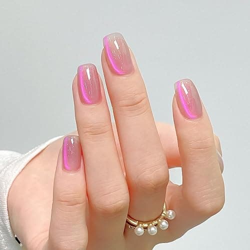 MAYCHAO 15ML Purple Tears Cat Eye Gel Nail Polish 1Pc Aurora Purple Cat Eye Gel Polish with Magnet Soak off Holographic Magnetic Nail Polish for Nail Art Manicure Salon DIY at Home, 0.5 OZ thumbnail 4