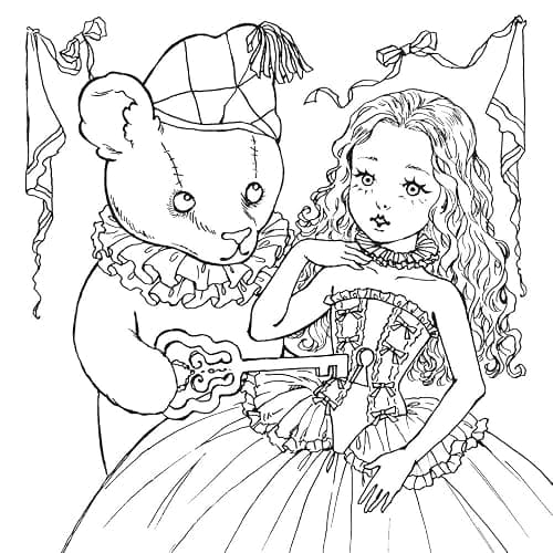 Reveries: A Wonderland of Dreamscapes and Nightmares to Color (Dover Adult Coloring Books) thumbnail 6
