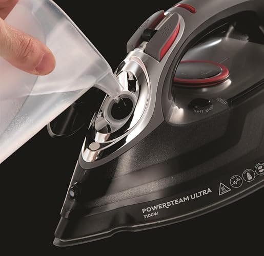 Russell Hobbs Steam Iron [3100W, 210 g/min extra steam boost, 70 g/min steam] Power Steam (350ml, ceramic soleplate, self-cleaning & spray water function, anti-limescale, drip stop) 20630 thumbnail 6