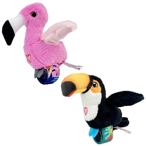 Happy Yappers: Birds 2 Pack - Toucan & Flamingo - Slap Bracelet Interactive Plush Toy Birds, They Chat-Sing-Mimic Each Other, Flap Wings, Kids 3+ - Image 1