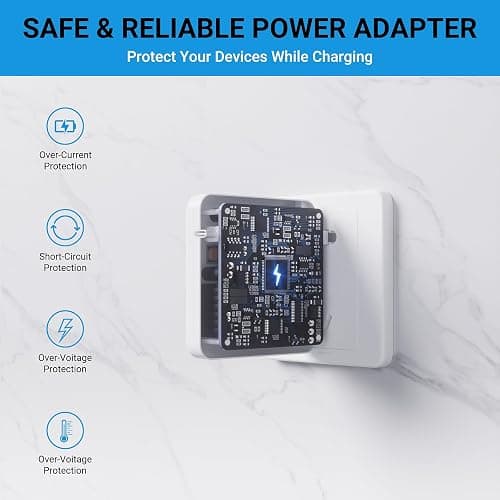 Mac Book Air Charger - 96W USB C Charger, Fast Charger for MacBook Pro M1 M2 M3 M4, Ipad Pro, Smart Phone and All USBC Device,Extra a Storage Bag for Travel/School/Business Trip thumbnail 4