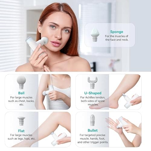 opove M3 Mini Massage Gun for Back Pain Relief, with Facial Mode, 7mm Amplitude, 4 Vibration Levels Ultralight Portable and Rechargeable Fascia Gun Active Recovery Women Presents thumbnail 6