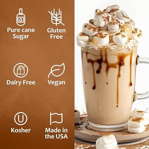 Syruvia Coffee Syrup, Toasted Marshmallow Flavored Syrup for Drinks, Lattes, and Desserts – 25.4 fl oz thumbnail 4