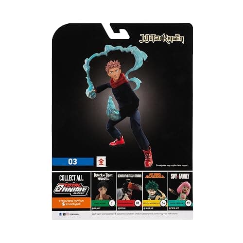 Total Anime Yuji Itadori - 6.5-Inch Scale Figure with Swappable Faceplates, Alternate Hands, and Energy Effects thumbnail 6