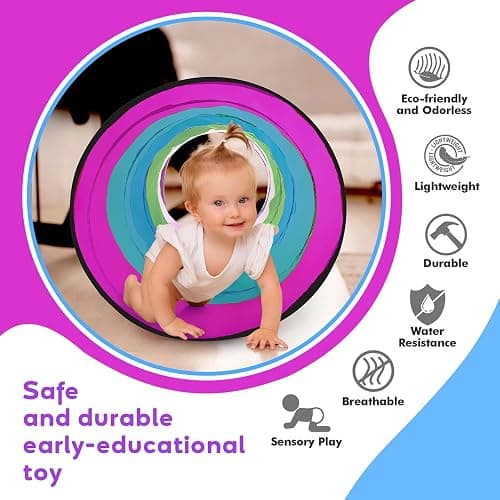 Kids Play Tunnel for Toddlers,Pop Up Crawl Through Tunnel Play Tent for Baby Infant Children or Pet,Indoor & Outdoor Toys for Boy and Girl Backyard Playset thumbnail 6