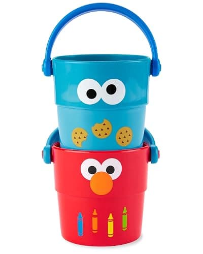 Skip Hop x Sesame Street Baby Bath Toy, Stack & Pour Bath Buckets thumbnail 5