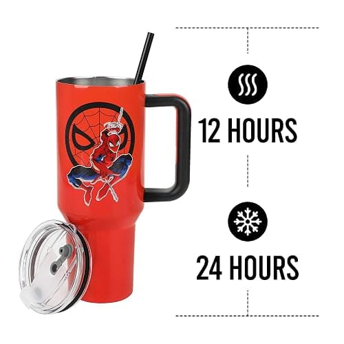 Bioworld Spider-Man 40 Oz Red Stainless Steel Tumbler thumbnail 5