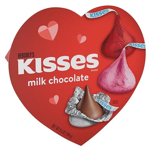 HERSHEY'S KISSES Milk Chocolate, Valentine's Candy Gift Box, 6.5 oz thumbnail 6