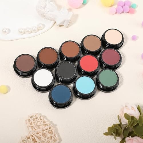 FIVEFULU Single Eggplant Purple Eyeshadow, Pressed Powder Matte Eye-Shadow Palette Make-up, Blendable Long Lasting High Pigment Purple Eye-Makeup Halloween Paint & Face Body Paint thumbnail 5