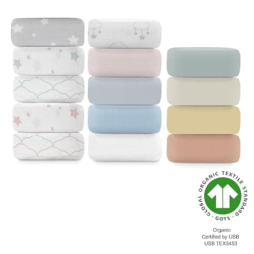 Newton Baby Fitted Single Layer Crib Sheet (2-Pack) - Ultra Breathable and Soft, Organic Cotton, Fits All Standard Cribs, Pink thumbnail 4