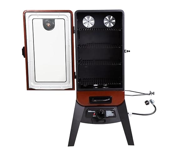 Pit Boss 3-Series Gas Vertical Smoker, Red Hammertone - 10773 thumbnail 5