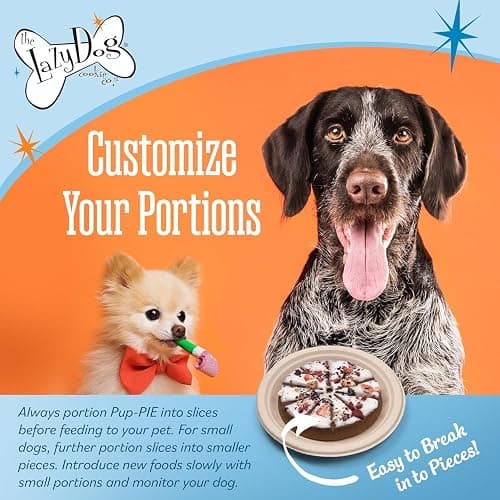 The Lazy Dog Cookie Co. I Ruff You Pup-Pie – All Natural Dog Treat for All Occasions – Healthy Dog Cookies Made in USA – 6" Celebration Pie – Best Natural Treats for Dogs, 5 oz (Ruff You) thumbnail 5