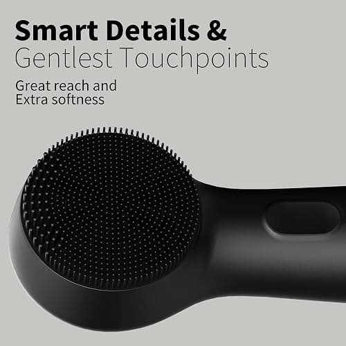 Silicone Face Scrubber, NågraCoola CLIE 2.0 Facial Cleansing Brush, Rechargeable, Waterproof Face Scrub Brush for Cleansing, Exfoliating, Massaging, Electric Facial Exfoliator for Women & Men - Black thumbnail 7