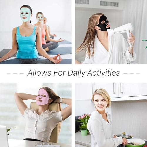 Maitys 5 Pcs Reusable Silicone Face Mask for Sheet Masks, Anti-wrinkle Moisturizing Facial Mask Cover Holder, Prevent Evaporation Hairdressing Skincare Beauty Spa Care Tool(Vivid Colors) thumbnail 5