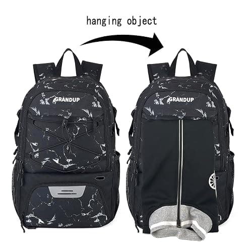 GRANDUP Basketball backpack with ball and shoes compartment Fit Volleyball, soccer, Swim, Gym, Travel, and School, large capacity sports training equipment bags thumbnail 4