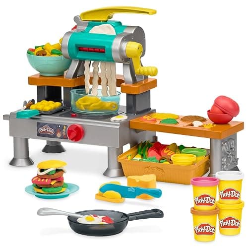 Play-Doh Super Sizzlin' Kitchen Playset, Realistic Cooking Toy Sounds, 25+ Play Foods to Create, Kids Arts & Crafts 3+ - Image 1