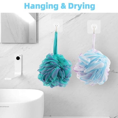 Chuya Bath Sponges Loofahs 70 Grams Large Size,4 Pack Shower Sponge Exfoliating Cleaning Bath Loofa Body Scrubber Balls for Women Men Children Washing thumbnail 6