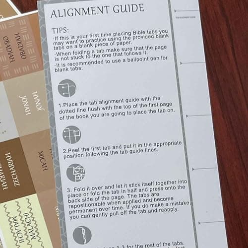 Laminated Bible Tabs, Reposition Large Print Stickers, Easy to Read and Apply Bible Tabs for Women and Man (Coffee Style) thumbnail 3
