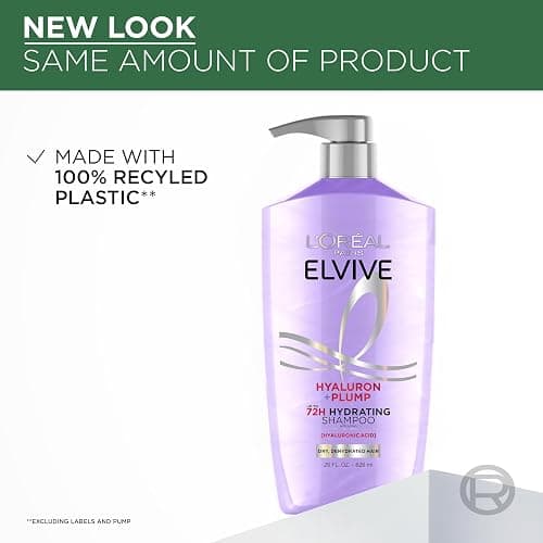 L'Oreal Paris Elvive Hyaluron Plump Shampoo and Conditioner Set for Dehydrated, Dry Hair with Hyaluronic Acid Care Complex, 1 Kit (2 Products) thumbnail 6