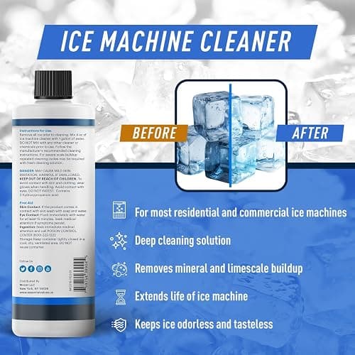 Essential Values Ice Machine Cleaner and Descaler 16 fl oz - Ice Maker Cleaner and Descaler - Compatible with All Major Brands (Scotsman, KitchenAid, Affresh, Opal, Manitowoc) thumbnail 6