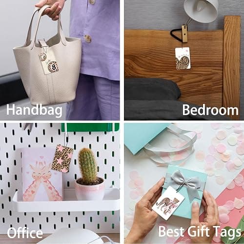 ChenCraty Coquette Pink Leopard Print Lavender Car Air Freshener 4 Pcs, Girly 8 Ball Star Cheetah Air Freshener Hanging Decor for Cars Closet Drawer Books, Cute Accessories Gifts for Women Girls thumbnail 6