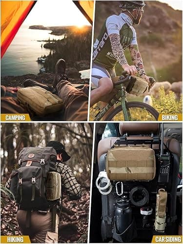OneTigris MOLLE Pouch, Tactical Admin Pouch Belt EDC Tool Organizer Zippered Utility Waist Pack 7.5"x5"x2" thumbnail 8