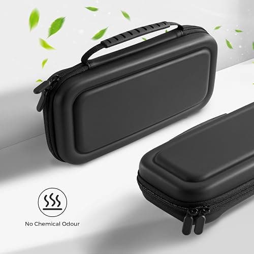 CoBak Large Capacity Carrying Case for Nintendo Switch 2 (2025) - 3 in 1 Accessories Bundle with 2 Screen Protectors, Thumb Grip Caps, 24 Game Cartridges, Hard Shell Portable Travel Pouch, Black thumbnail 5