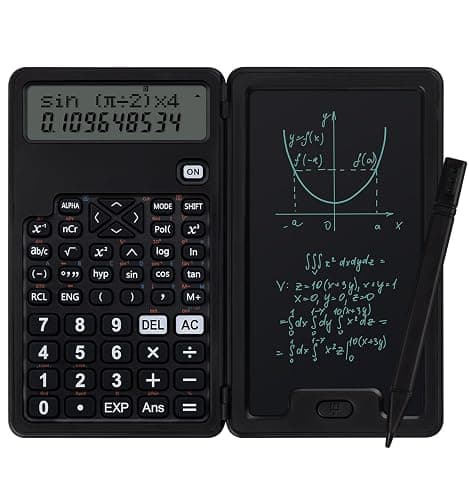 Scientific Calculators for Students, Office Desktop Calculators, 240 Computing Functions, Small Calculator with Notepad, Ideal for Middle High School Students and Teachers (Black) - Image 1