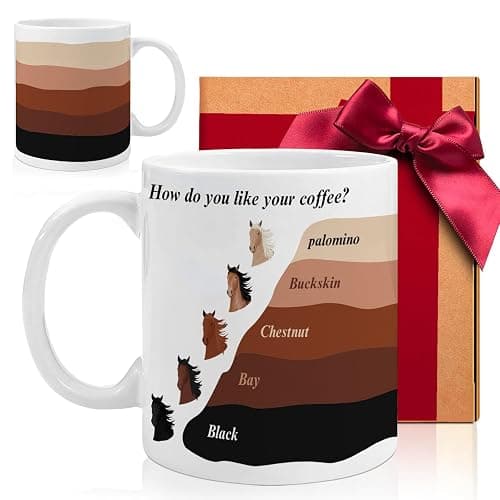ZWV Funny Horse Mugs for Man Women, horse- Lovers, Unique Cute horses Sarcastic Meme Joke Birthday Christmas Mugs Gift Ideas for Equestrian lovers, friends, family -192 - Image 1